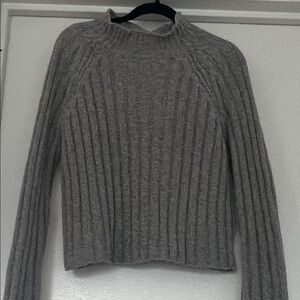 American Eagle Outfitters Gray Cowl Neck Sweater